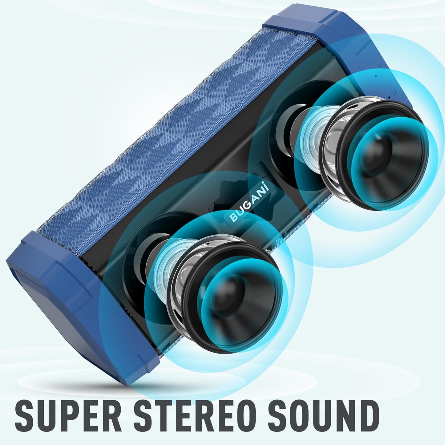 M99 Bluetooth Speaker, BUGANI Wireless Portable Speaker Stereo Sound, IPX5 Speaker, Built-in Microphone 24H Play, Bluetooth 5.0, USB-C Charging, Outdoor Speaker Suitable for Home Hiking, Red