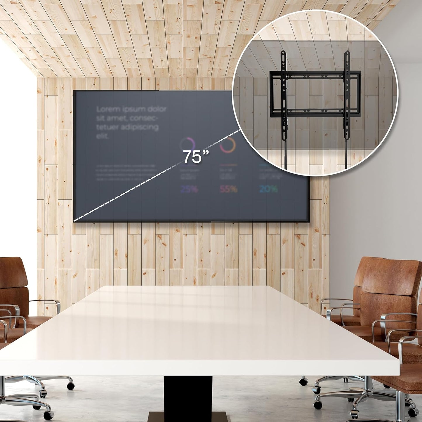 VIVO Extra Large Heavy Duty 43 to 100 inch LCD LED Curved and Flat Panel Screen, TV Wall Mount Bracket with Max 800x400mmmm VESA, Black, MOUNT-VW100F