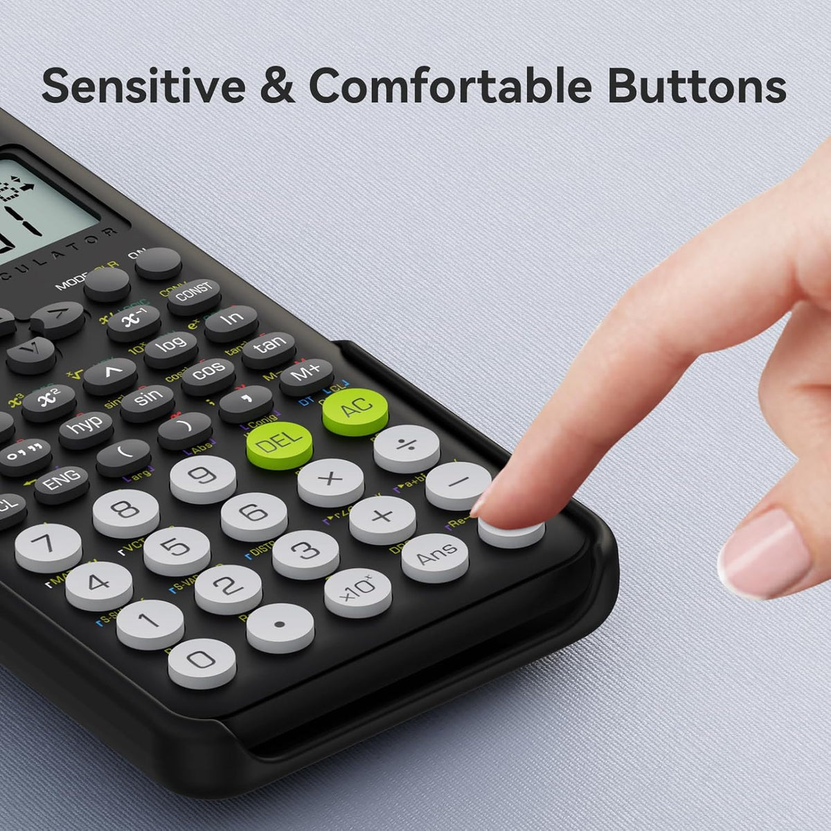ROATEE 991MS Scientific Calculator | Engineering Calculator | School Calculator | Middle School Calculator | 2-Line Display Calculator | Solar & Battery Powered Calculator - PuriLite