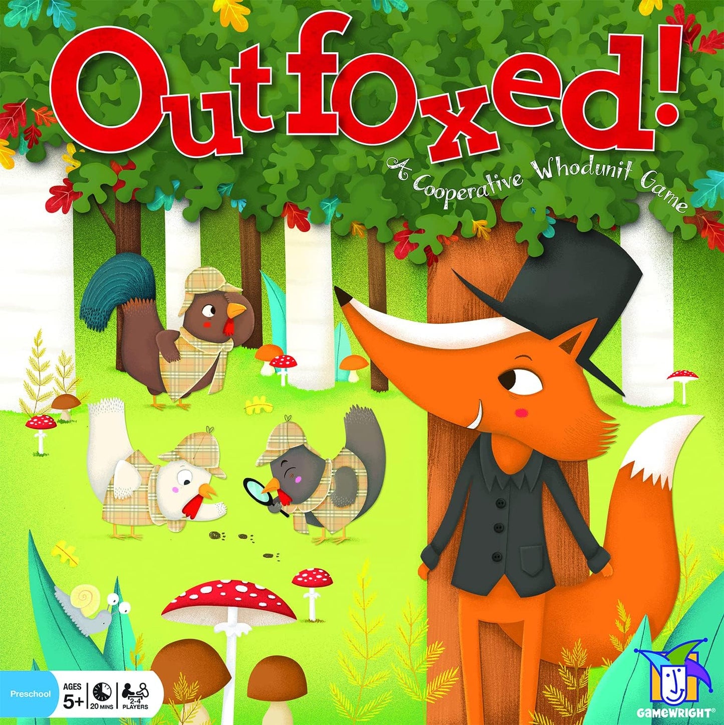 Gamewright Outfoxed! A Cooperative Whodunit Board Game for Kids 5+