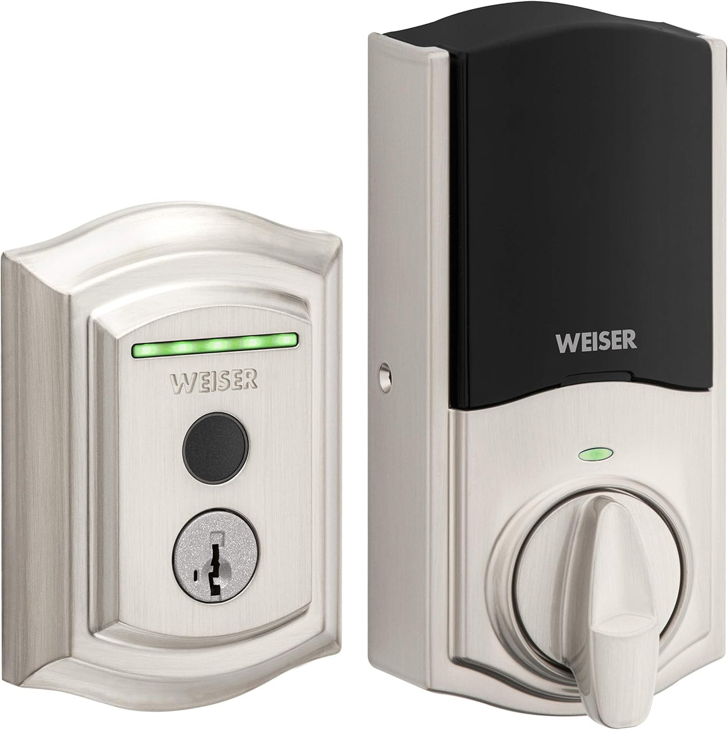 Weiser Halo Matte Black WiFi Smart Lock, Keyless Entry Door Lock, Touchscreen Keypad Door Lock, Amazon Alexa & Google Assistant/Google Home Compatible, Deadbolt Lock, Smart Locks for Entry Door