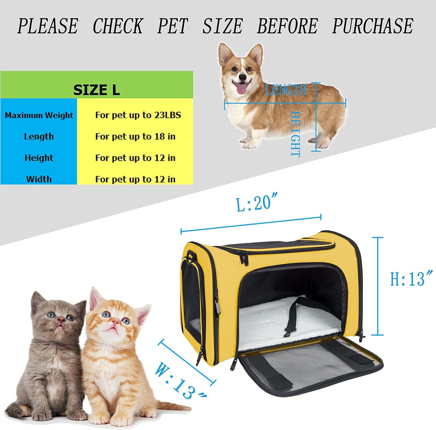 NextFri Soft Sided Carrier for Cats Dogs,TSA Airline Approved Collapsible Travel Pet Carrier (Magenta, Medium)