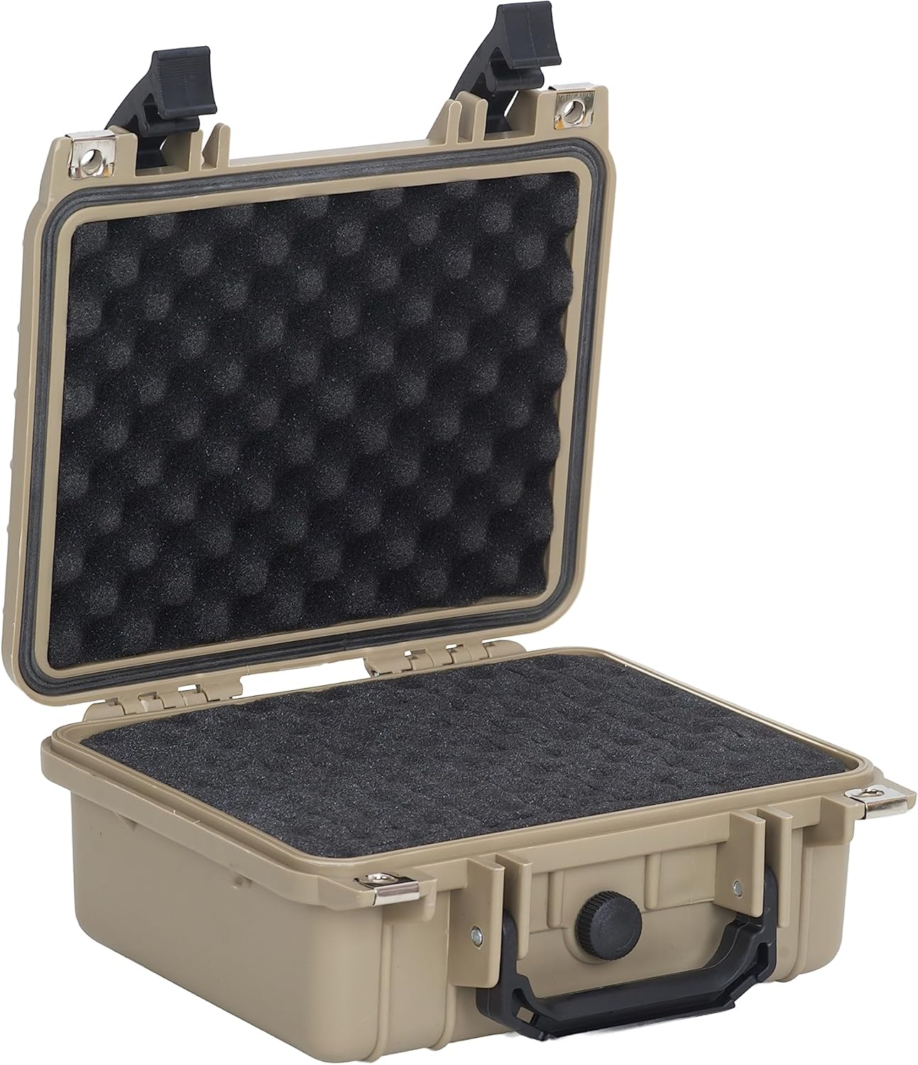 MEIJIA Portable All Weather Waterproof Protective Hard Case,Camera Case with Customizable Fit Foam,Fit Use of Drones, Camera, Equipments, 10.62inchx9.68inchx 4.87inch (Orange)