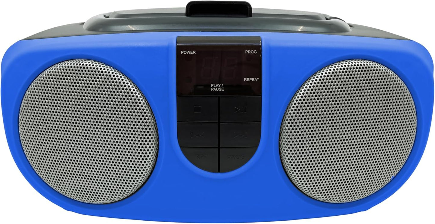 CURTIS SRCD243M-SILVER Sylvania SRCD243 Portable CD Player with AM/FM Radio, Boombox (Silver)
