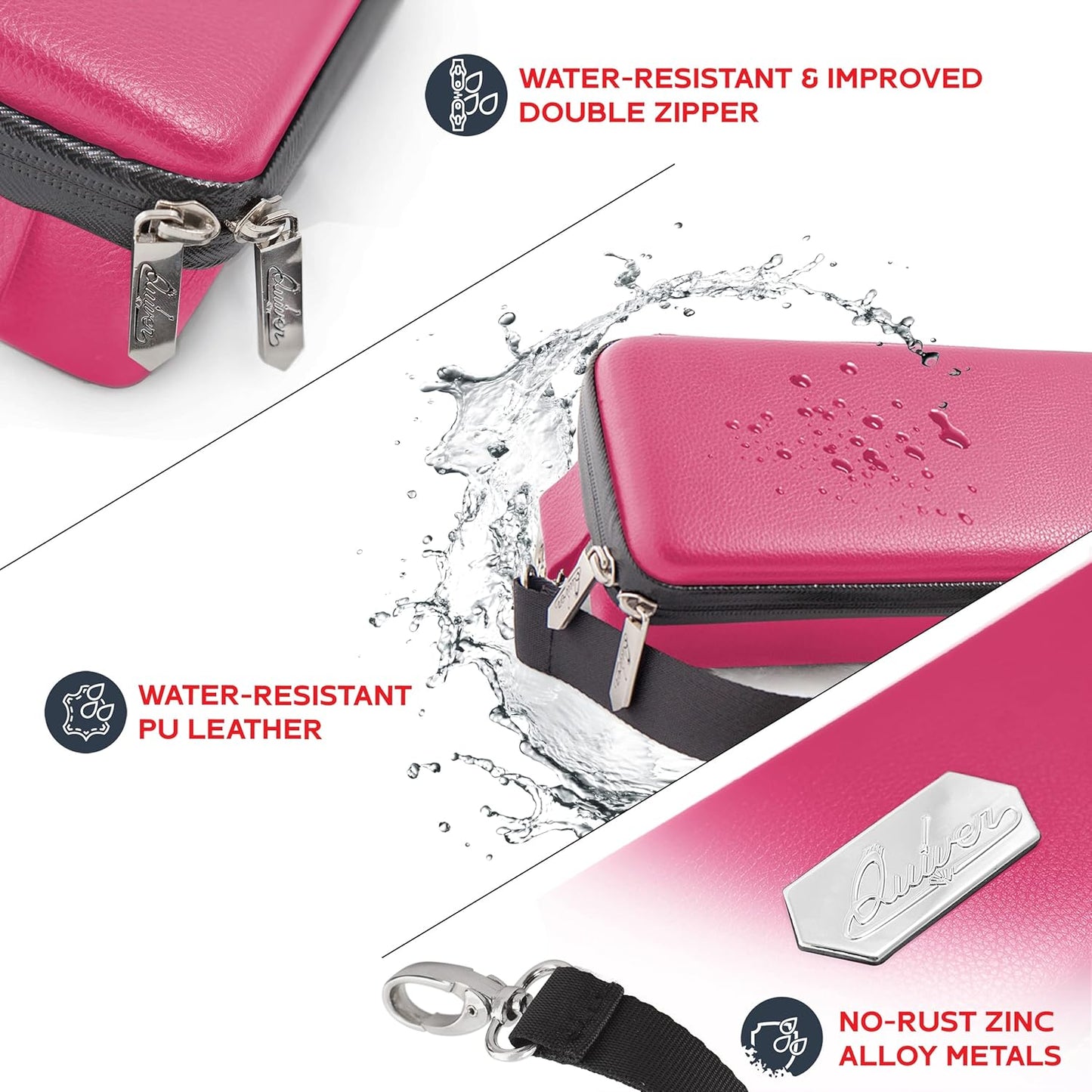 Pink Bolt Card Carrying Case - Playing Card Case Deck Box Storage, Compatible with TCG, Magic: the Gathering Commander MTG, YuGiOh & other Trading Cards (+ 100 Apollo Sleeves)