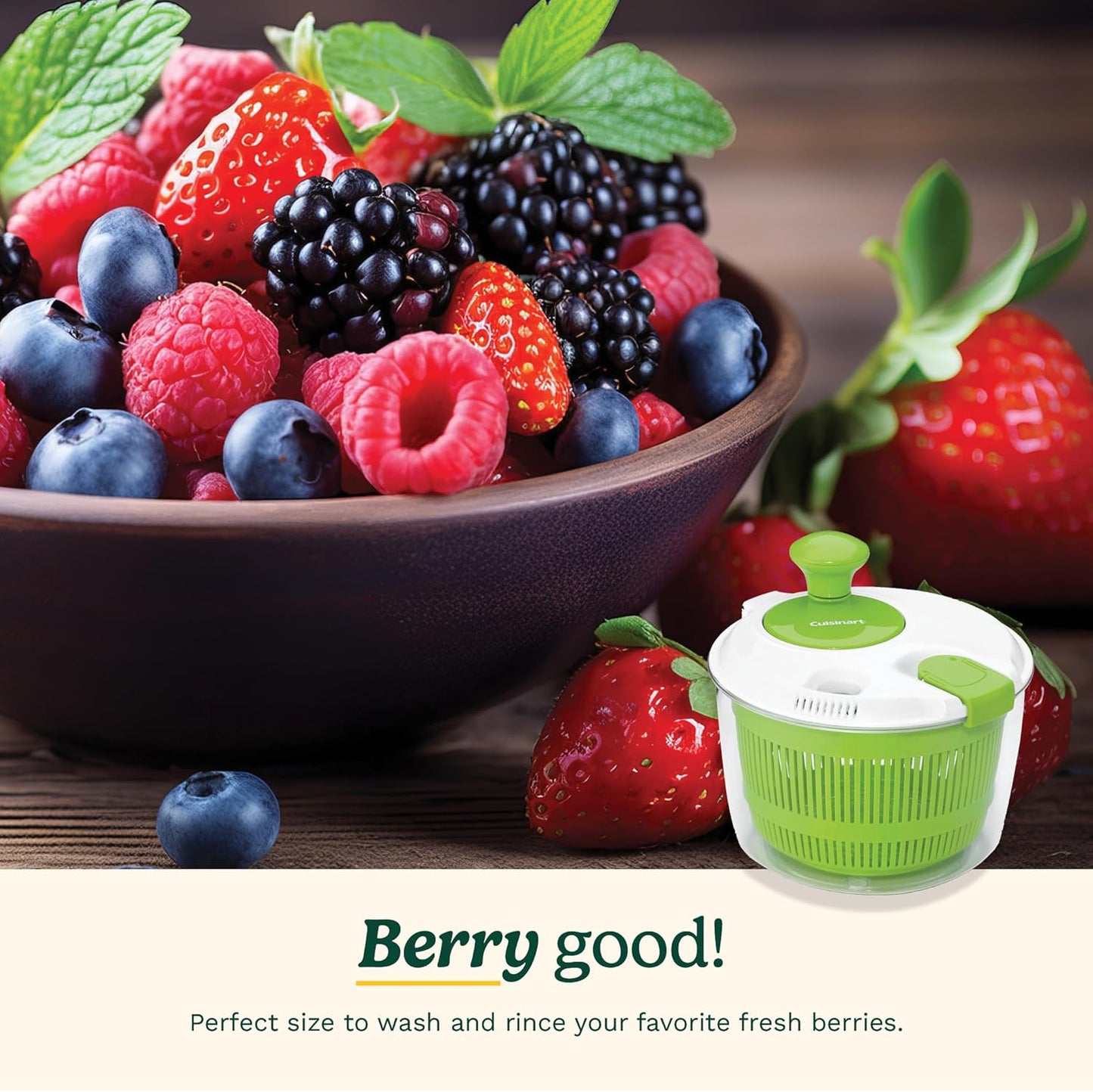 Cuisinart Salad Spinner with Easy-to-Spin Knob (CTG-00-SASC)