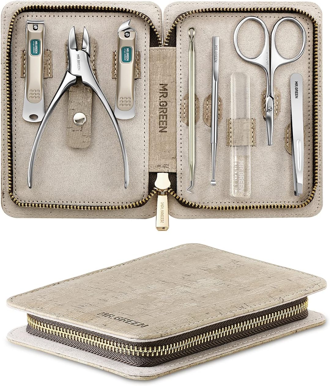 Manicure Set, Pedicure Sets, Nail Clipper Sets, Stainless Steel Professional Nail Cutter Kits with Travel Case (12 Count)
