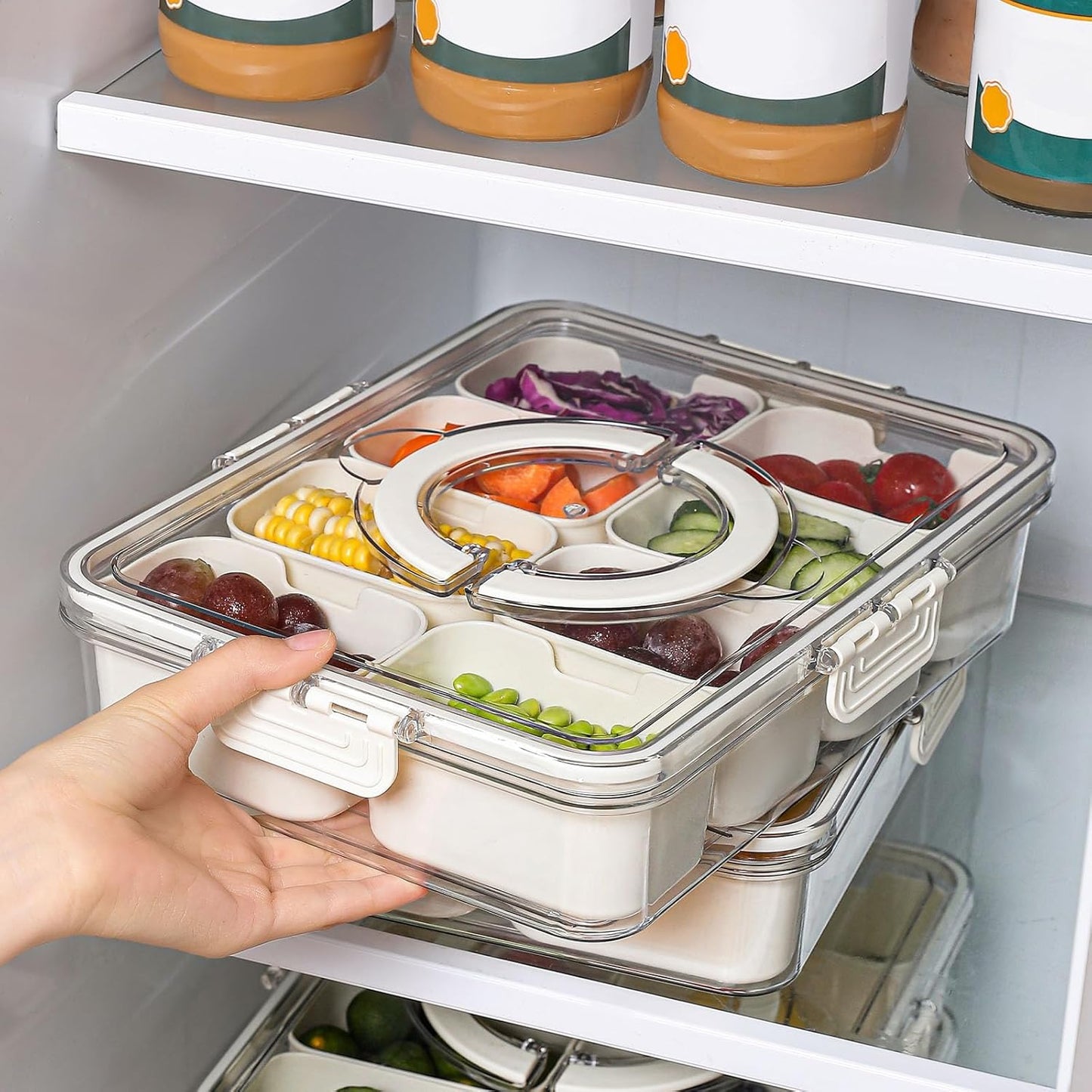 Purilite Select Clear Compartmentalized Snack Box
