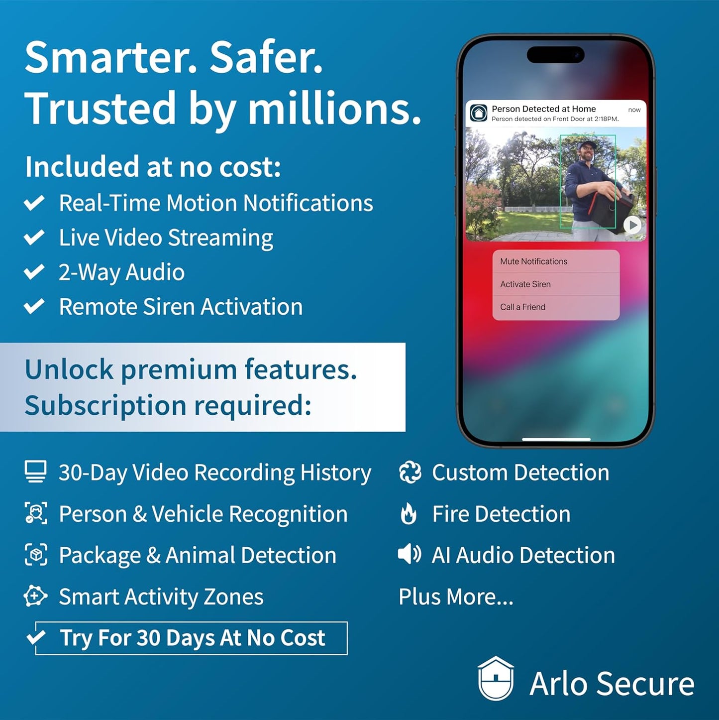 Arlo Pro 5S Spotlight Security Camera 2K HDR | Outdoor | Wire-Free with Spotlight | Dual-Band Wi-Fi Connects to The Strongest Network | 12X Zoom, 2-Way Audio, Color Night Vision, White, 4 Cameras