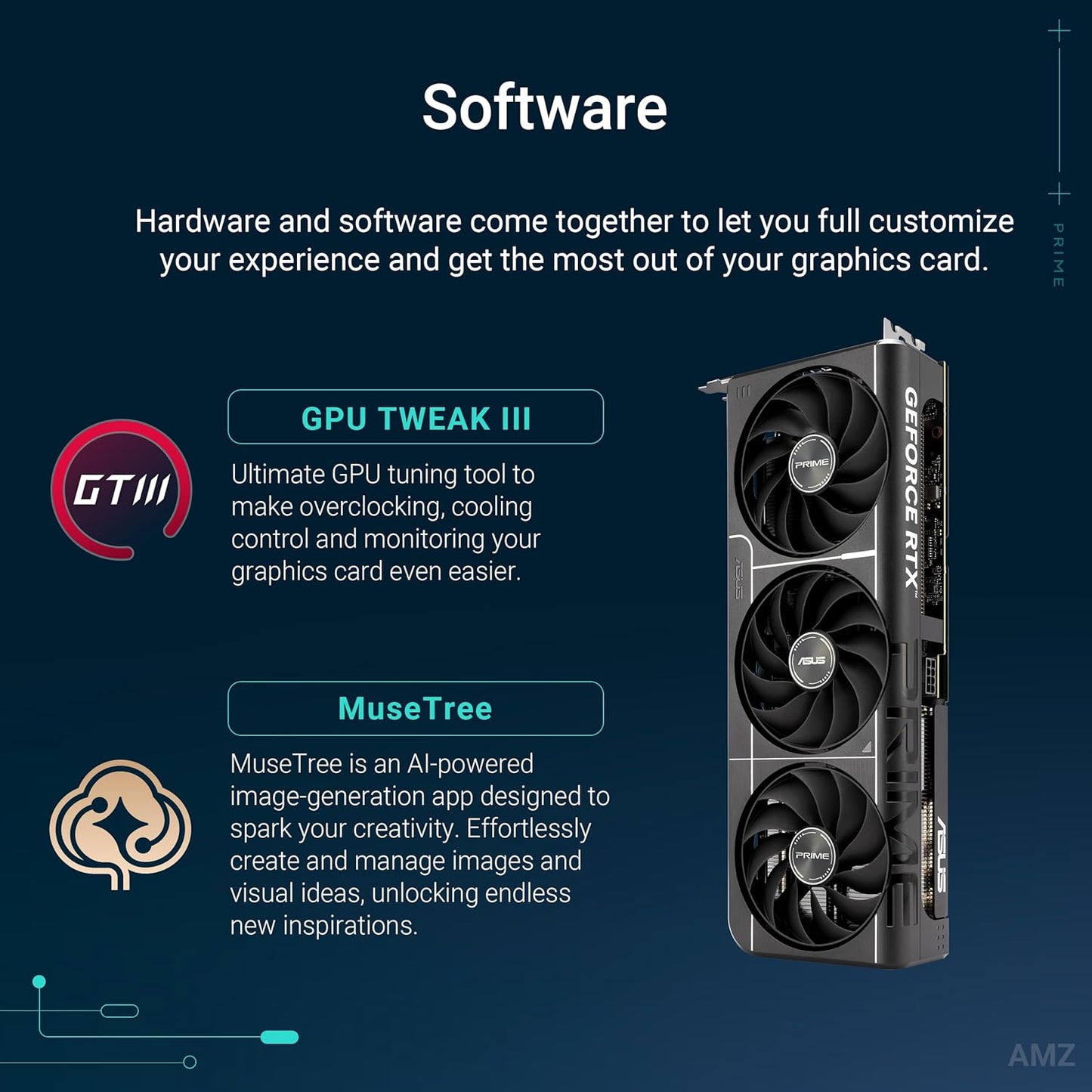 The SFF-Ready ASUS Prime GeForce RTX™ 5060 Ti 16GB GDDR7 OC Edition Graphics Card (PCIe® 5.0, 16GB GDDR7, HDMI®/DP 2.1, 2.5-Slot, Axial-tech Fans, Dual BIOS)