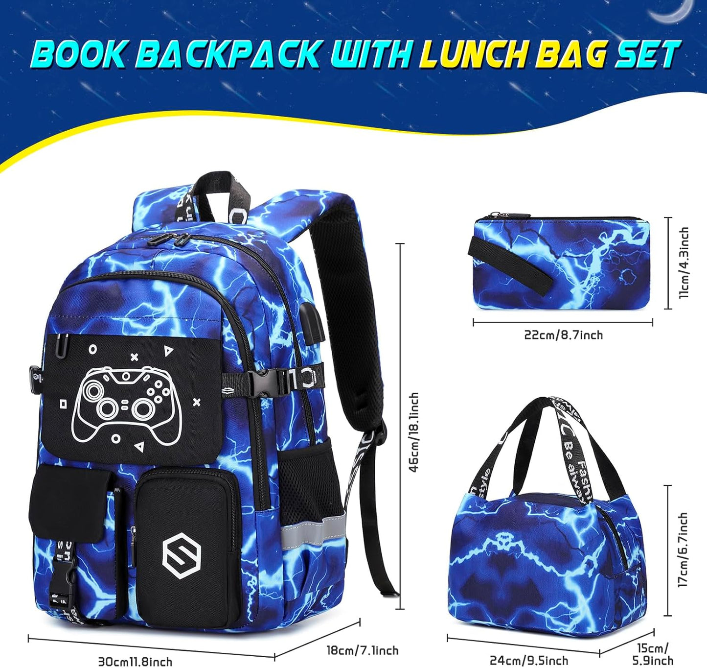 Scothen Cool Luminous School Backpacks for Boys