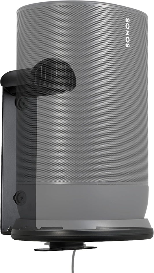 Sanus Indoor & Outdoor Mount Designed for Sonos Move Speaker -Save Shelf & Table Space-Weather Resistant - WSSMM1-B2 (Black)