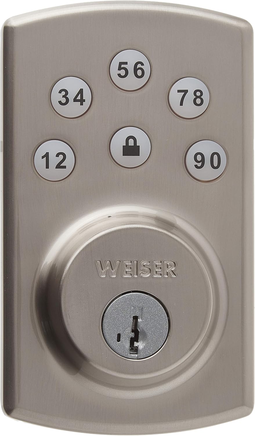 Weiser Powerbolt 3 Matte Black Keyless Entry Door Lock/Deadbolt Lock, 10-Button Keypad Door Lock with Auto Lock and 12-Month Battery Life, Electronic Door Locks for Front Door, Home Décor