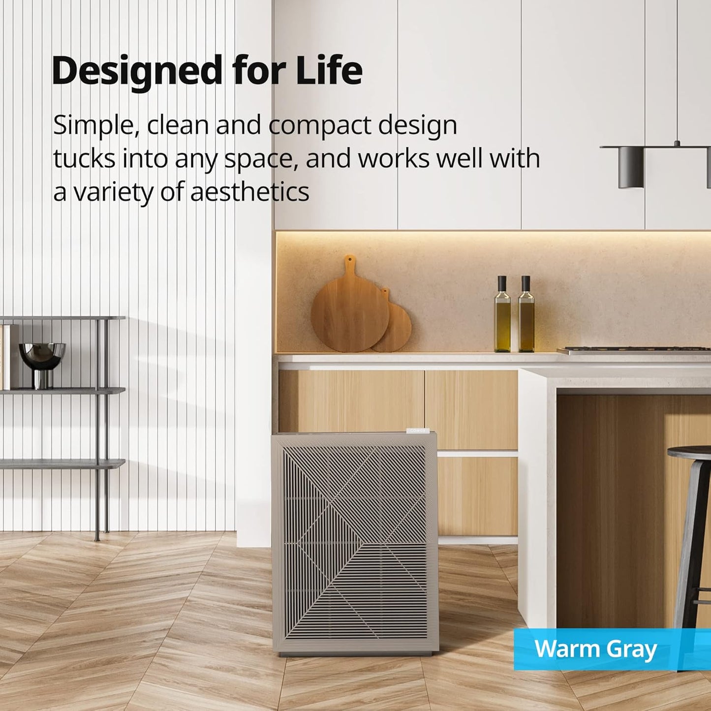 Coway Airmega 150 True HEPA Air Purifier with Air Quality Monitoring, Auto Mode, Filter Indicator, Dove White