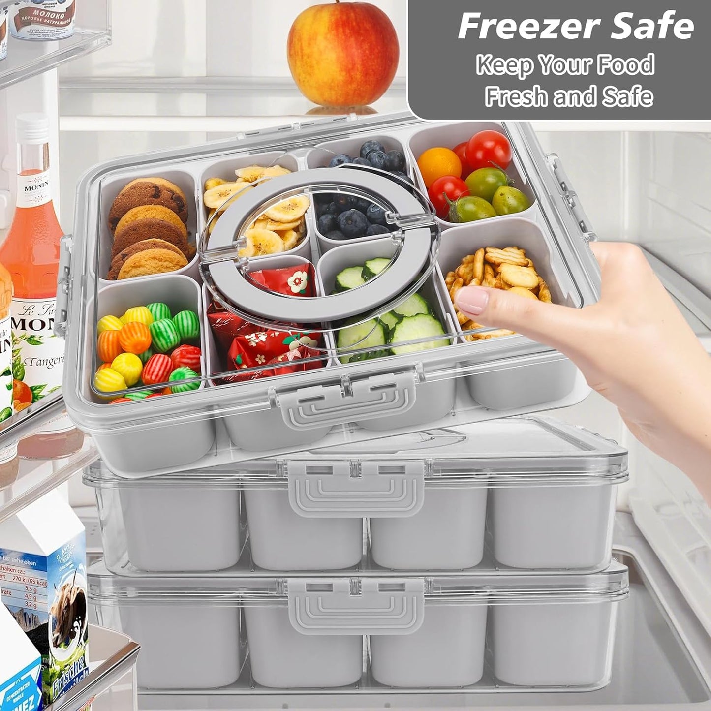 Purilite Select Clear Compartmentalized Snack Box