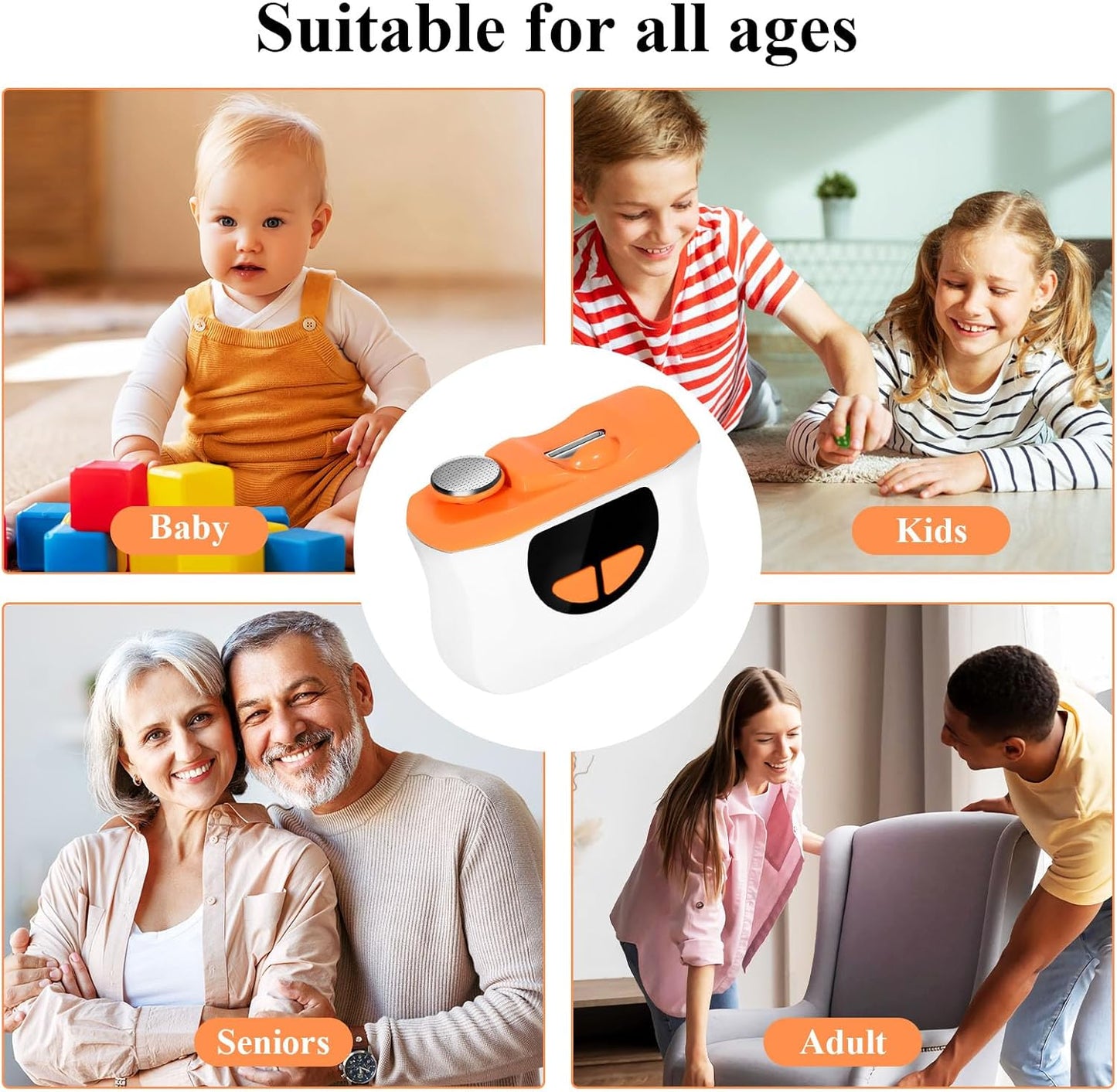 Casmoby 2025 Upgraded Electric Nail Clipper, 2 in 1 Electric Nail Clipper with 3 Speeds & LED Light,Fingernail Trimmer and Polisher with Nail Scraps Storage,USB Rechargeable Suitable for Kids, Senior