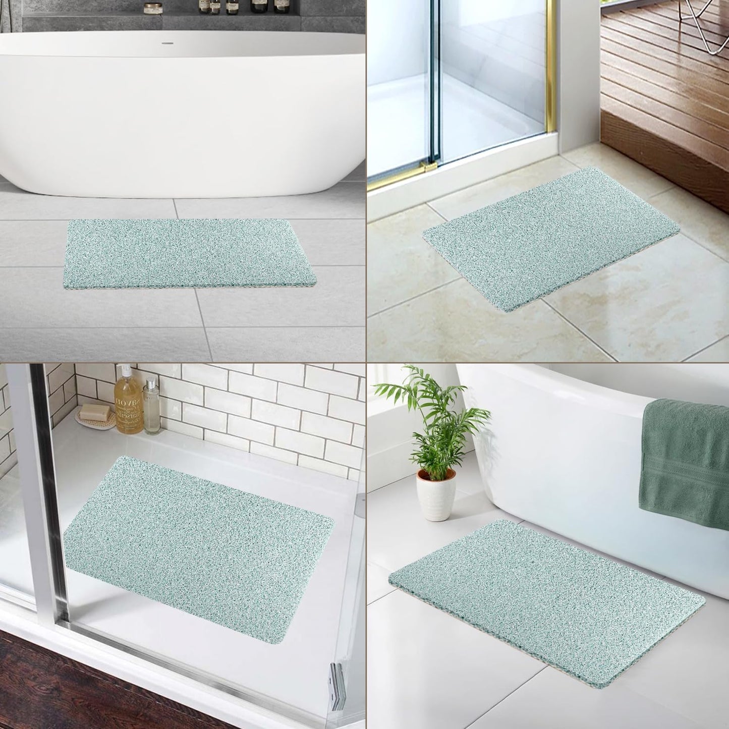 Loofah Mats for Shower, Non Slip | Quick Drying | Soft on Your Feet | Soft Textured Shower Mat Bath Mat Bathtub Mat Massage Mat Loofah Mat for Bathroom,Shower Tub or Wet Areas
