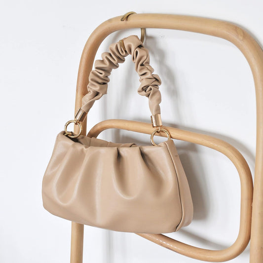 Cloud Pouch Bag Women Shoulder Handbag Soft Vegan Leather Vintage Hobo Chain Cross body Bag - PuriLite