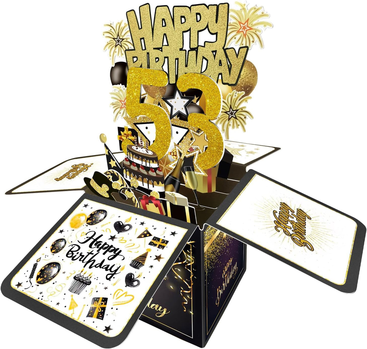70th Birthday Card, 70th Birthday Decorations for Women Men, Happy Birthday 3D Cards for 70 Year Old Grandpa Grandma, Birthday Gift Box for Mother Dad