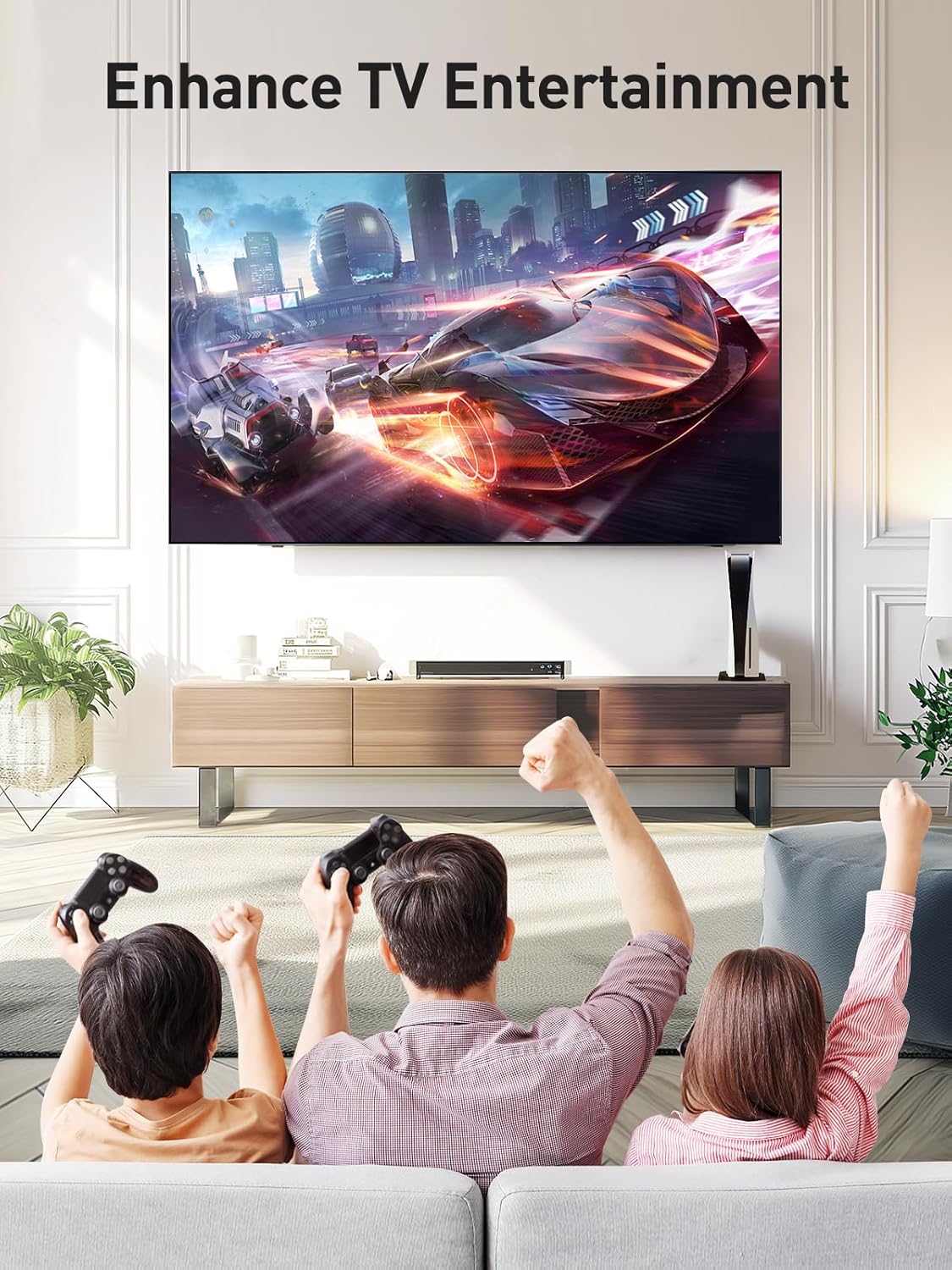 PERLESMITH TV Wall Mount Full Motion Swivel Dual Articulating Arm for Most 37-82 inch LED, LCD, OLED, Plasma TVs up to VESA 600x400mm, 132lbs
