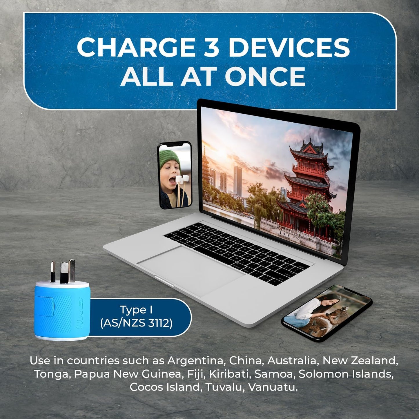 OREI South Africa, Botswana, Namibia Travel Plug Adapter with Dual USB - USA Input - Type M (U2U-10L), Will work with Cell Phones, Camera, Laptop, Tablets, iPad, iPhone