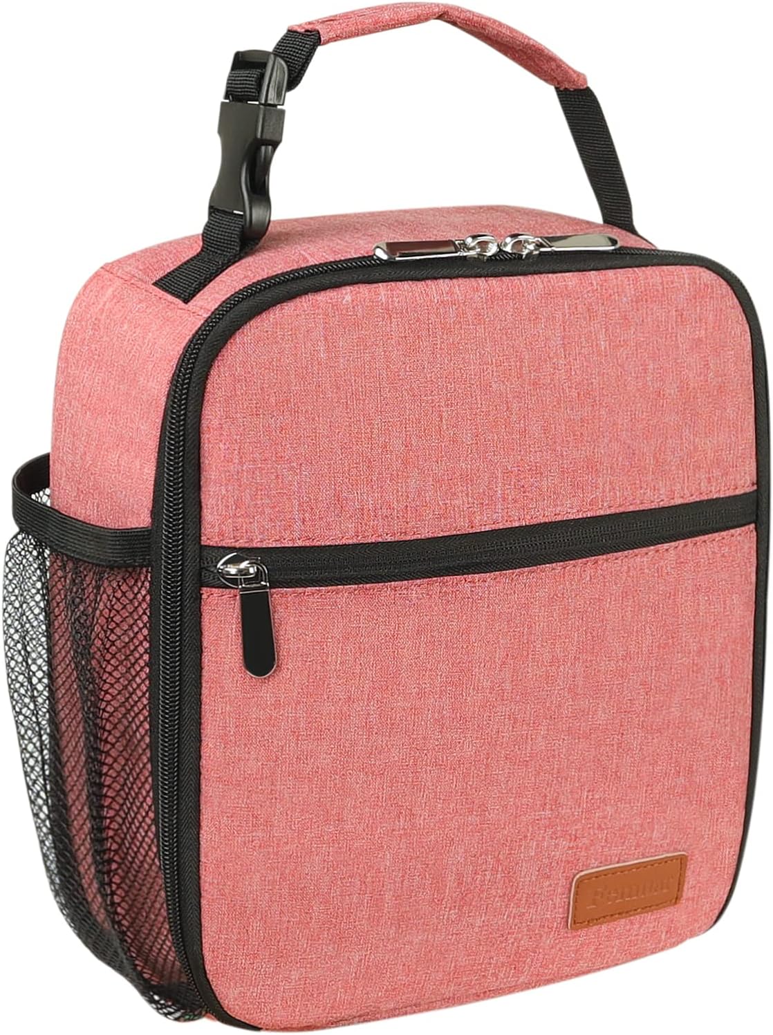 Lunch Box for Men Women Adults Small Lunch Bag for Office Work Picnic - Reusable Portable Lunchbox, Black