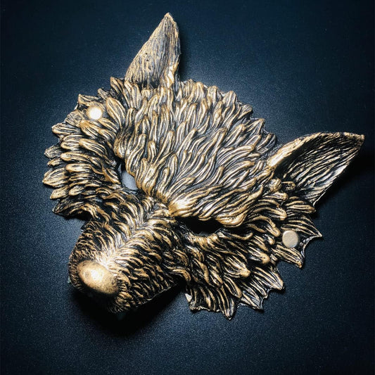Alodidae Wolf Mask Half Face Werewolf Mask Animal Masquerade Masks for Men Adult Halloween Cosplay Costume - PuriLite