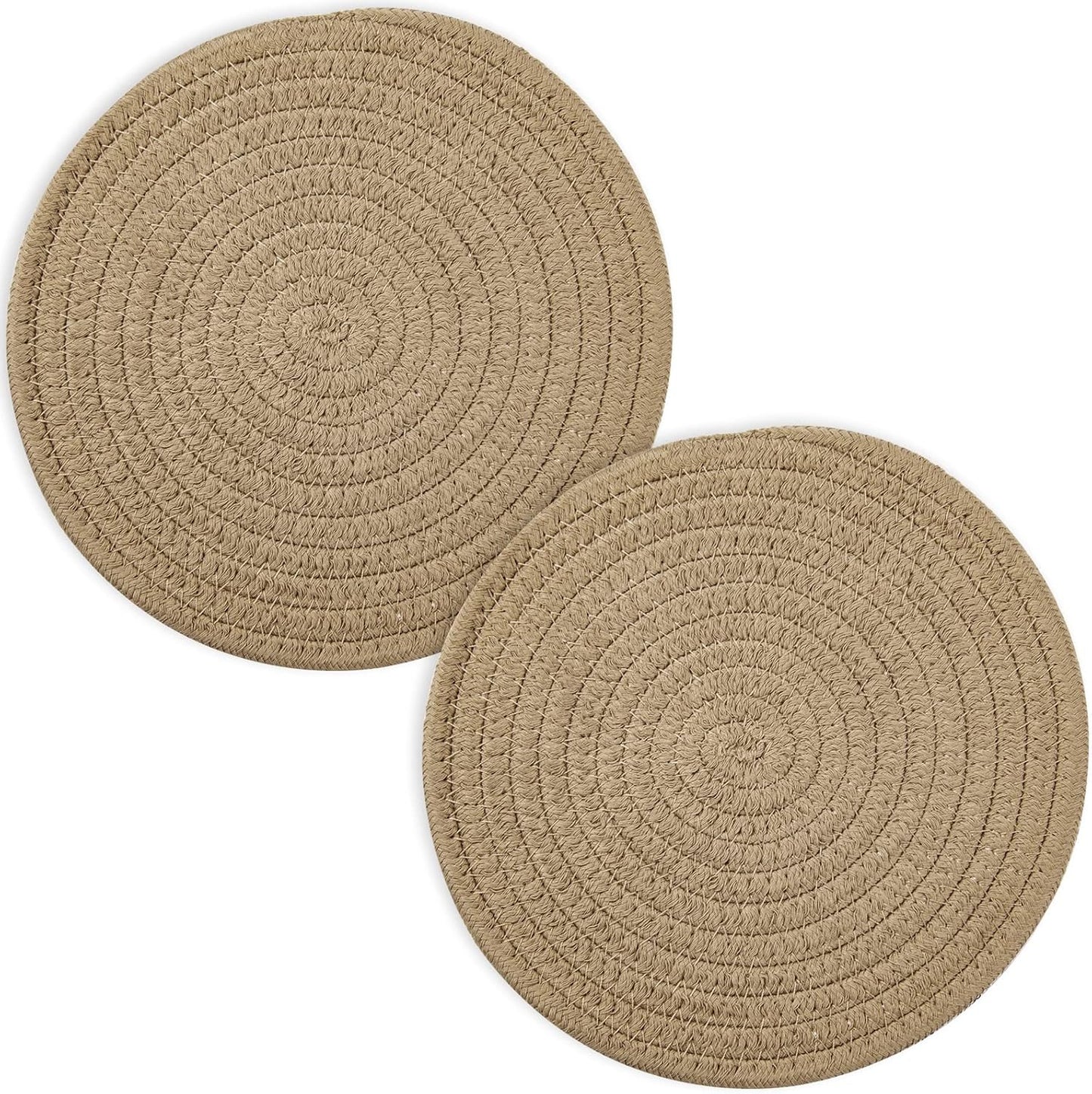 Trivets for Hot Dishes, Pots and Pans, 8 Inches Hot Pads 5 Pcs, Pot Holders for Kitchen, Heat Resistant Mat Protect Counter, Coasters Set Home Essentials Farmhouse Decor (Blue)