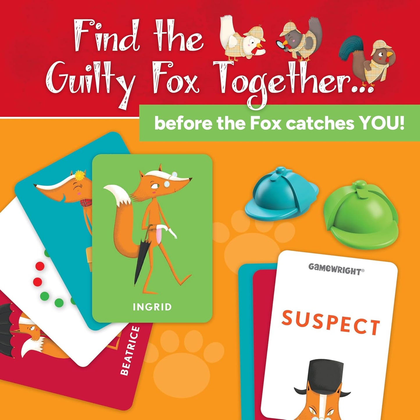 Gamewright Outfoxed! A Cooperative Whodunit Board Game for Kids 5+