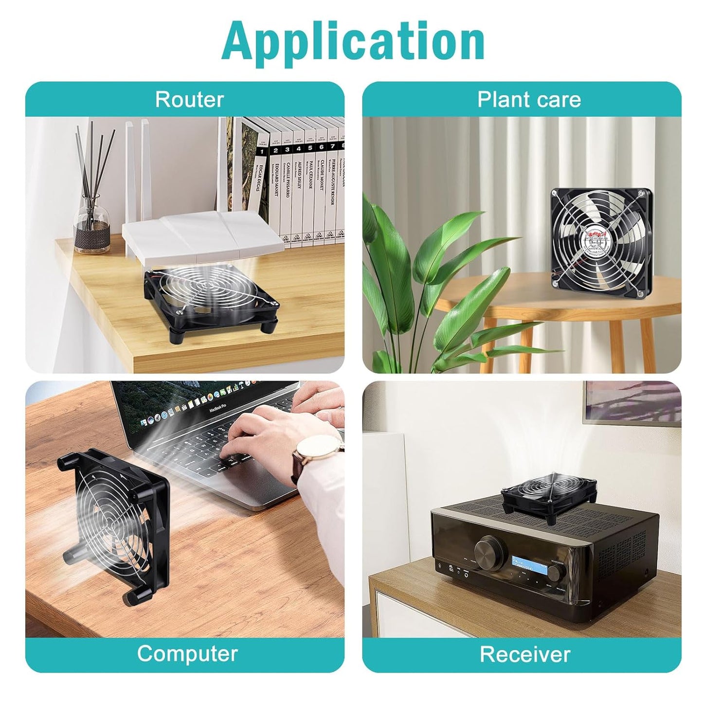 Wathai High Airflow Router Cooling Fan for Computer Cooler TV Small Box DC 5V USB Power 120mm 240mm Fan with Multi Speed Controller