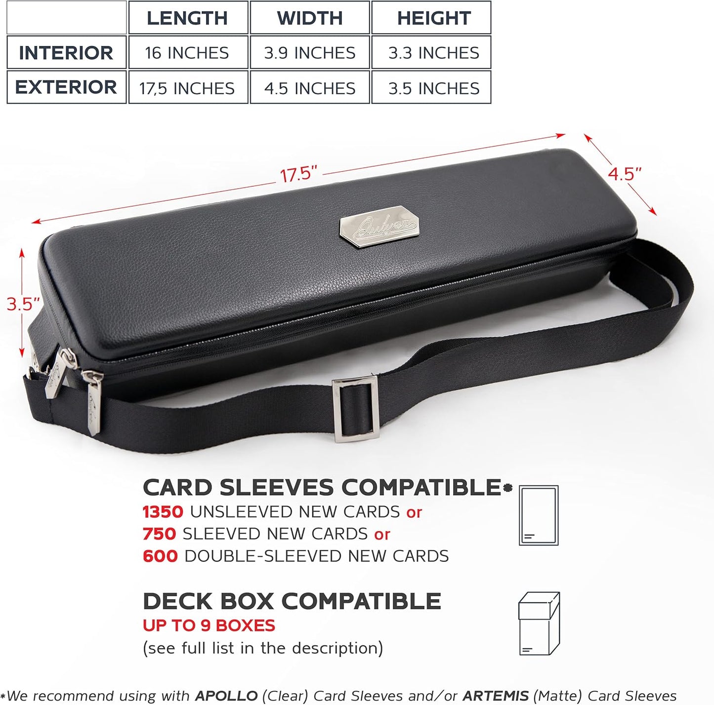Pink Bolt Card Carrying Case - Playing Card Case Deck Box Storage, Compatible with TCG, Magic: the Gathering Commander MTG, YuGiOh & other Trading Cards (+ 100 Apollo Sleeves)