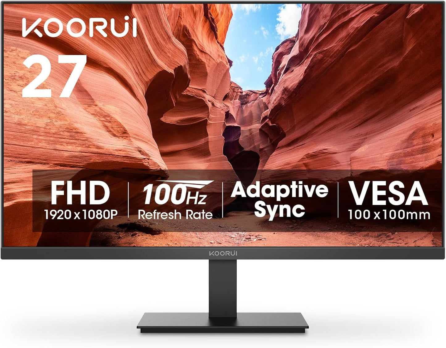 KOORUI 32 inch Curved Gaming Monitor - QHD (2560 x 1440) 2K Display, 170Hz 144Hz Monitors, 1500R Curvature, 1ms, HDR10, Adaptive Sync, Tilt Adjustable, DisplayPort HDMI, Black - 32E6QC