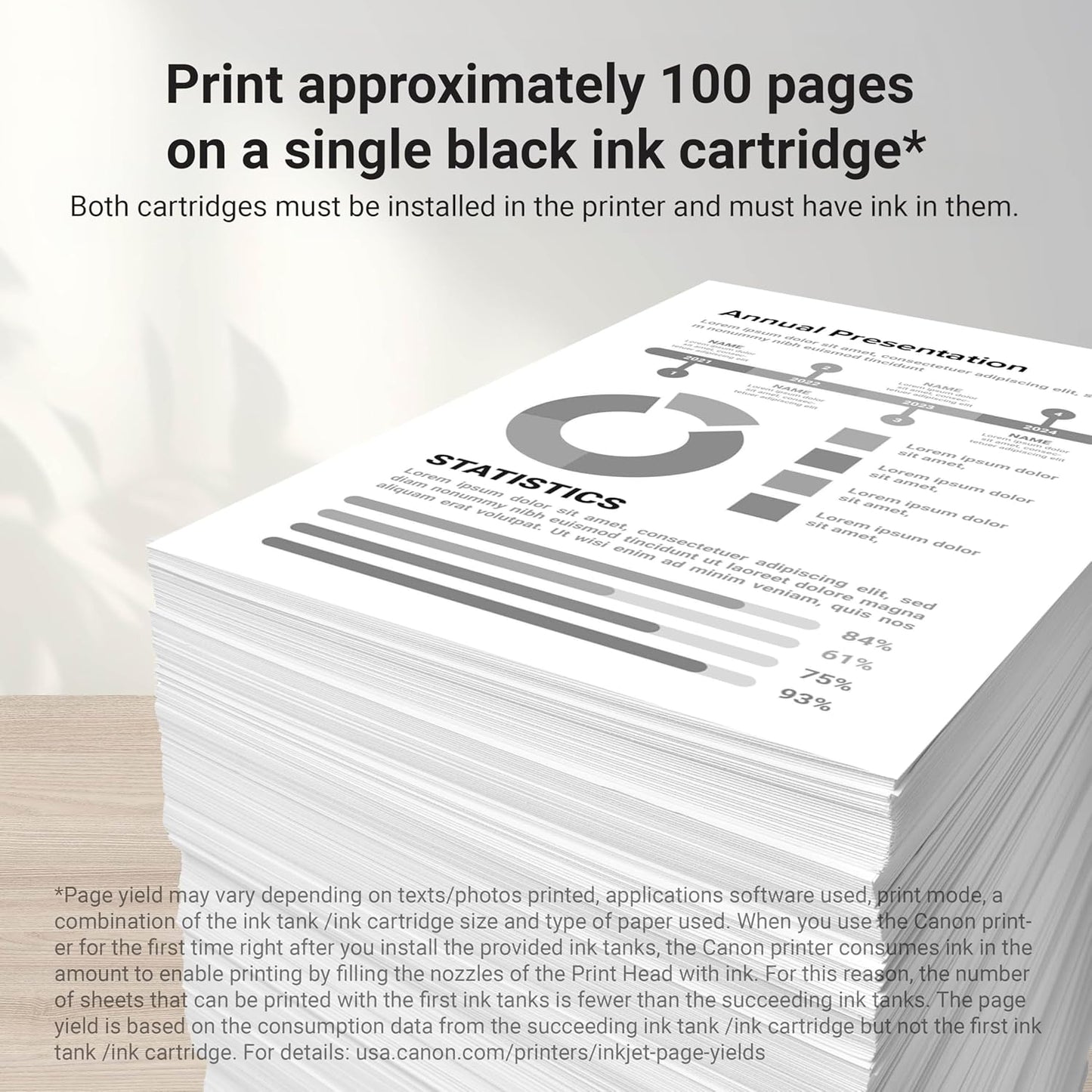 Canon PG-243 Black Ink Cartridge Compatible to printer iP2820 MX492, MG2420, MG2520, MG2920, MG2922, MG2924 MG3020, MG2525, TS3120, TS302, TS202 and TR4520