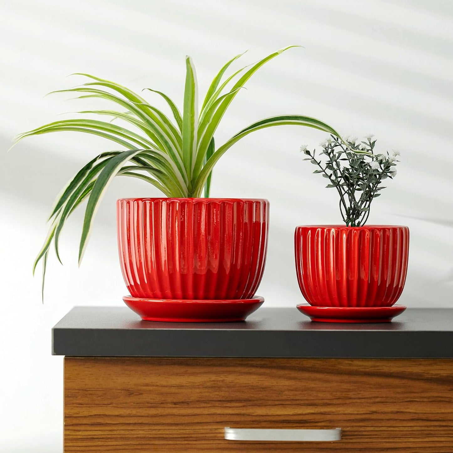 Purilite Select 3-Piece Ceramic Indoor Planter Set