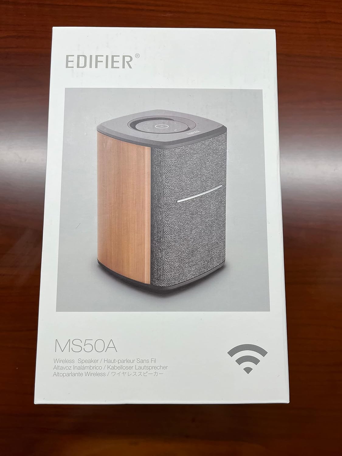 Edifier WiFi Smart Speaker Without Microphone, Works with Alexa, Supports AirPlay 2, Spotify , Tidal Connect, 40W RMS One-Piece Wi-Fi and Bluetooth Sound System, No Mic, MS50A