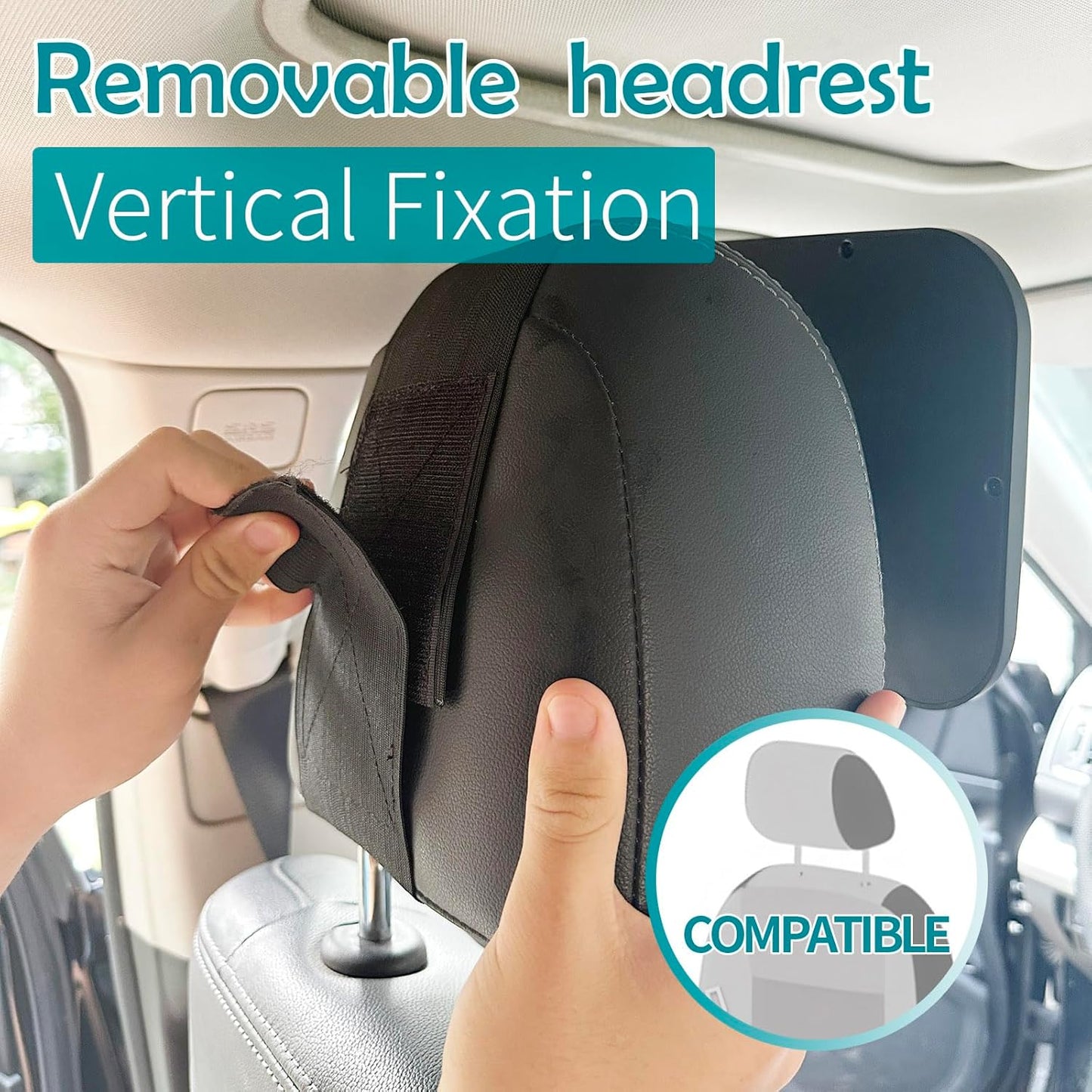 Funbliss Baby Car Mirror for Rear Facing Seat,360° Rotation, Safety CertifiedShatterproof Acrylic Glass, Clear Wide View,Infant Car Mirror for Car Seat Rear Facing,Baby Vehicle Mirror