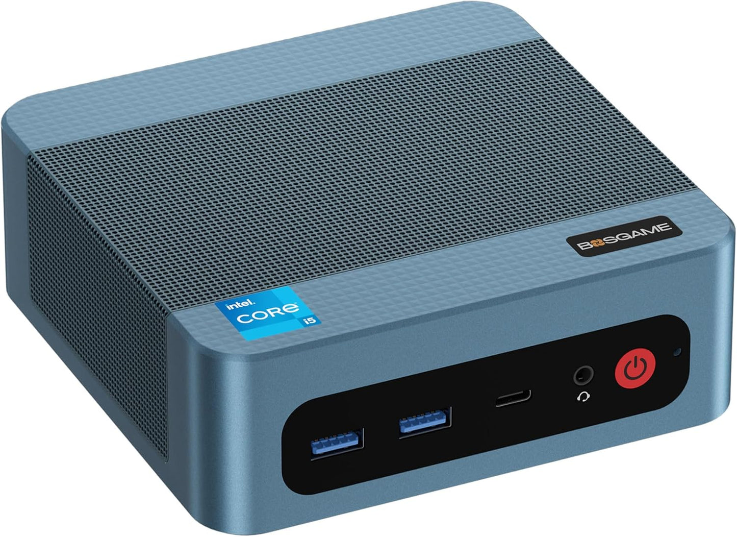 BOSGAME Mini PC Intel Core i5 12600H(12C/16T, up 4.5GHz), 32GB DDR4 RAM 512GB PCIe SSD, Mini Desktop Computers Dual LAN/4x USB3.2/WiFi6E/BT5.2/HDMI+DP+USB-C/4K Triple Display