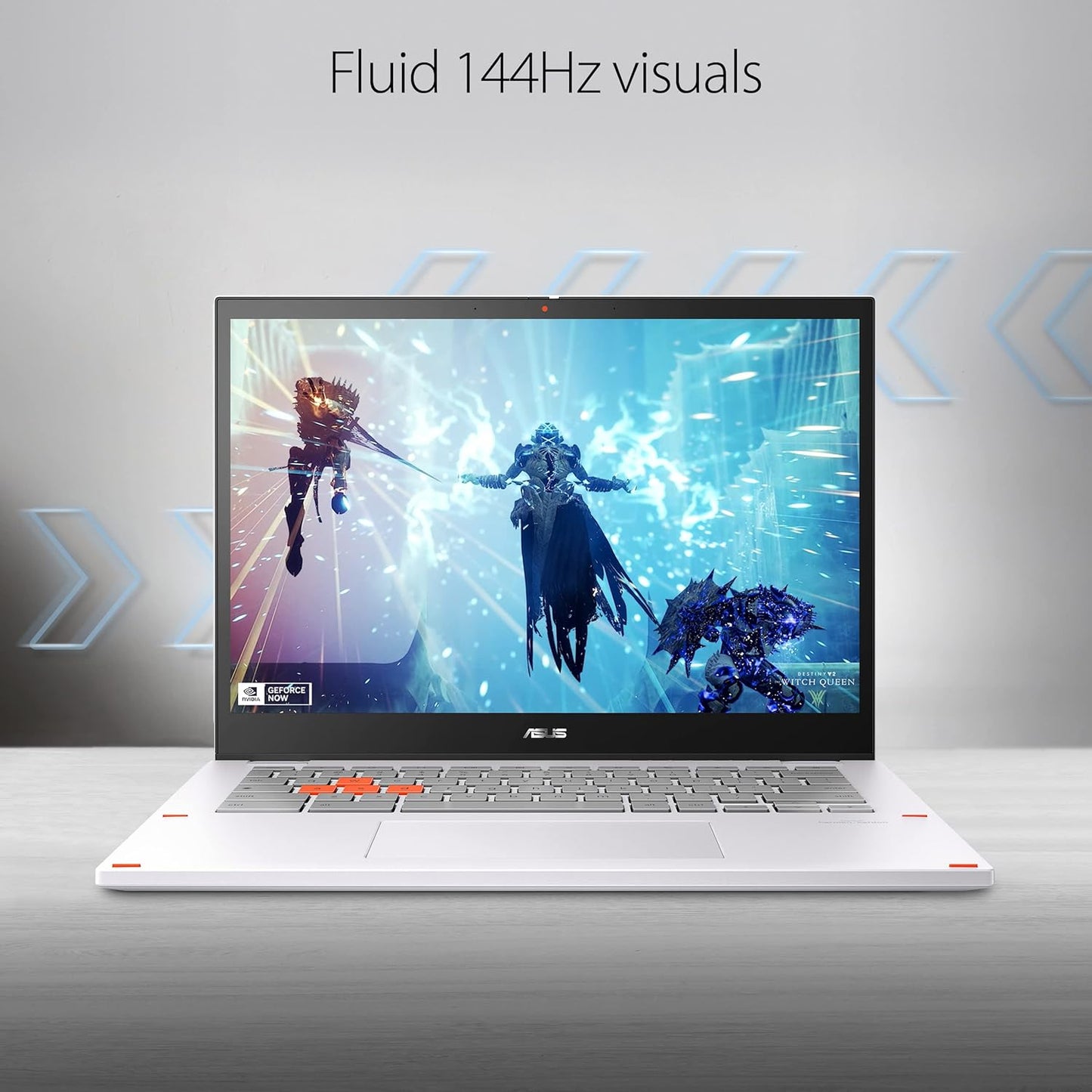 ASUS Chromebook Vibe CX34 Flip Cloud Gaming Laptop, 14" 144Hz Touchscreen Display, Intel® Core™ i5-1235U Processor, 512GB SSD, 16GB RAM, ChromeOS, Pearl White, CX3401FBA-AS51T-CB