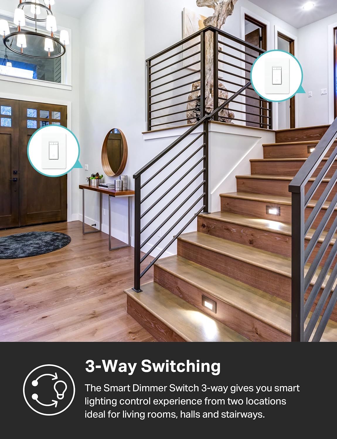Kasa Smart 3-Way Light Switch Kit by TP-Link (HS210 KIT) - Neutral Wire and 2.4GHz Wi-Fi Connection Required, Works with Alexa and Google Home, No Hub Required, UL Certified, White,2 Count (Pack of 1)