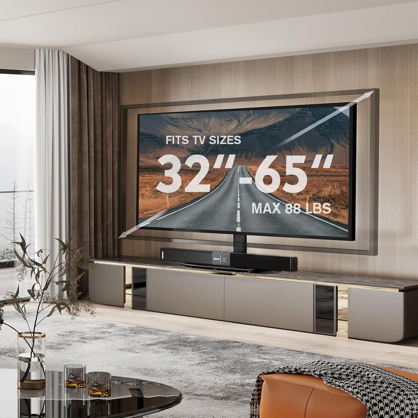 Purilite Select Swivel Tabletop TV Stand (27"–70")