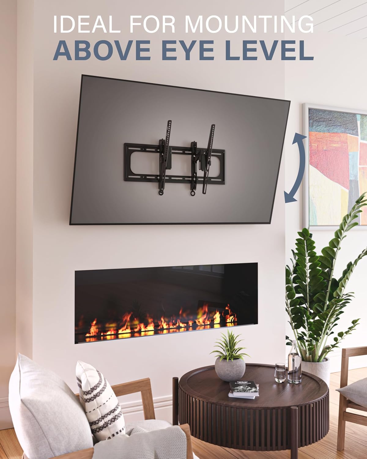 SANUS Advanced Tilt Premium Universal TV Wall Mount for 46” to 90” Flat-Panel TVs - Low Profile, Smooth Extension & Easy to Install - Model VLT6-B1