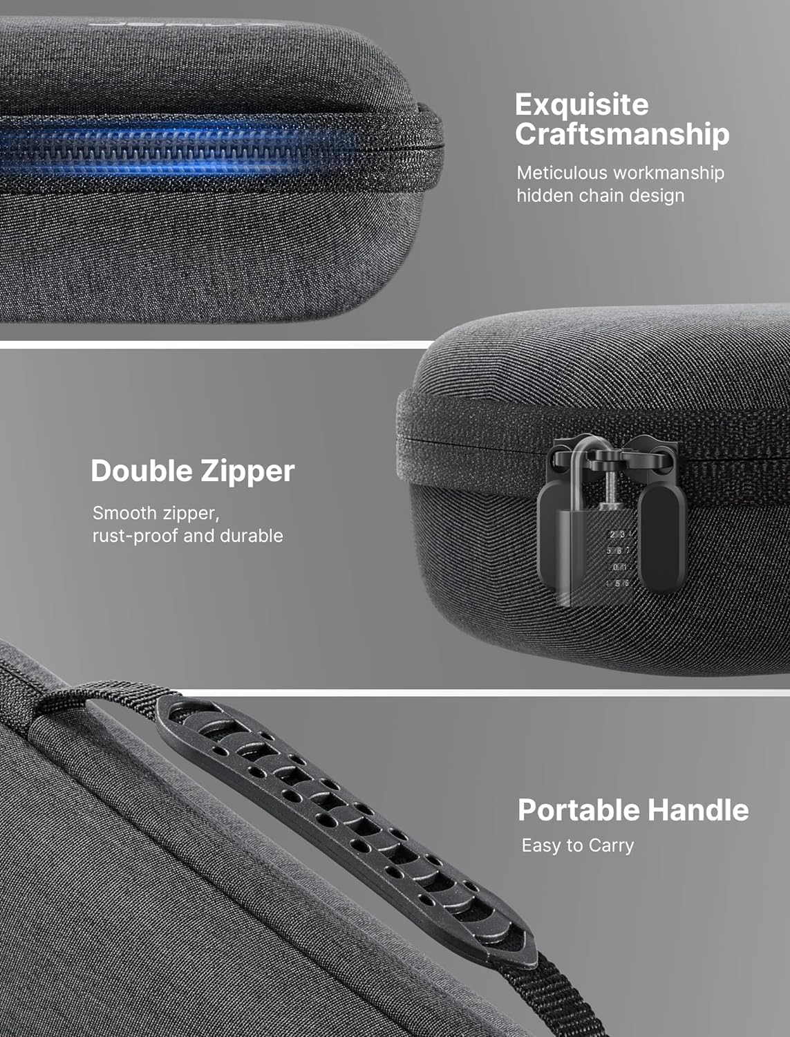 JSAUX Carrying Case Compatible with Steam Deck, Protective Hard Shell Carry Case Built-in Charger & Docking Station Storage(Upgrade), Portable Travel Case for Steam Deck Console & Accessories-BG0106A