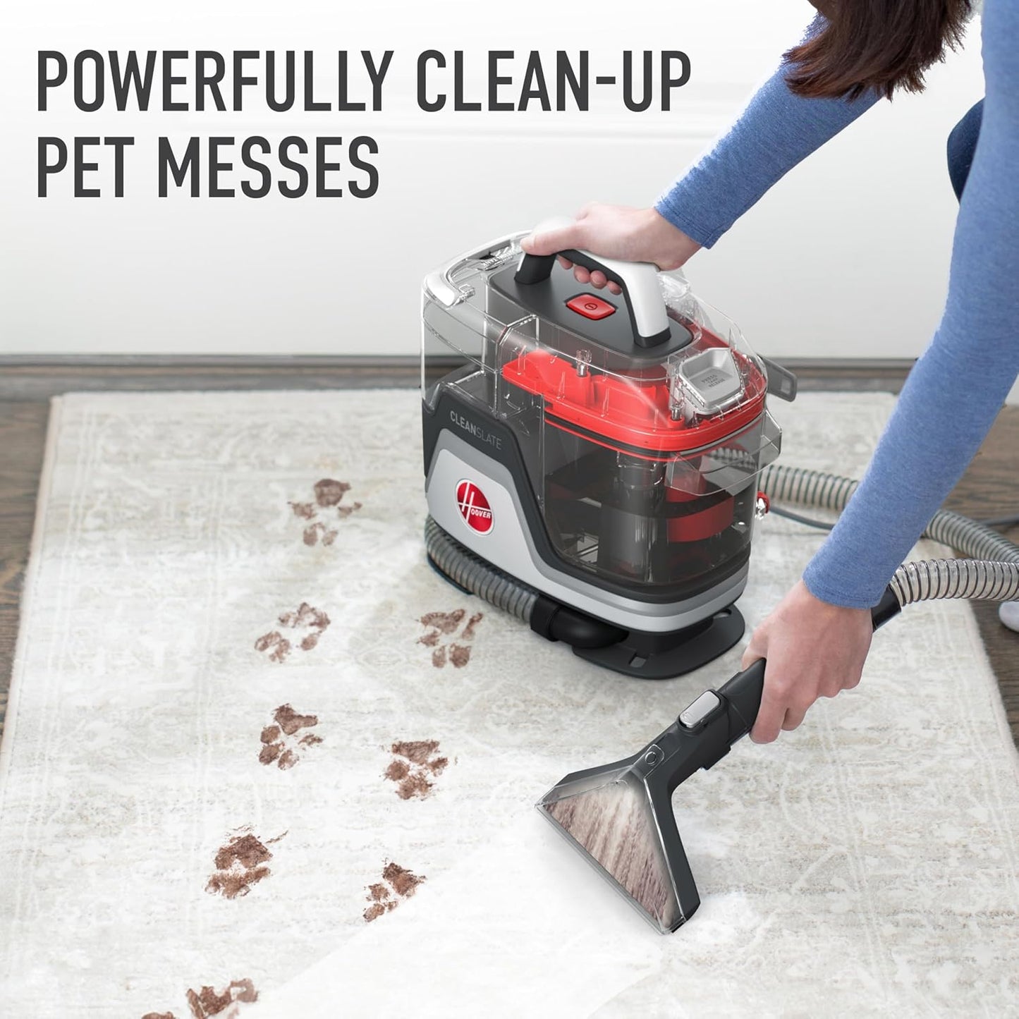 Hoover CleanSlate Carpet & Upholstery Spot Cleaner, Stain Remover, Portable, FH14000V, White