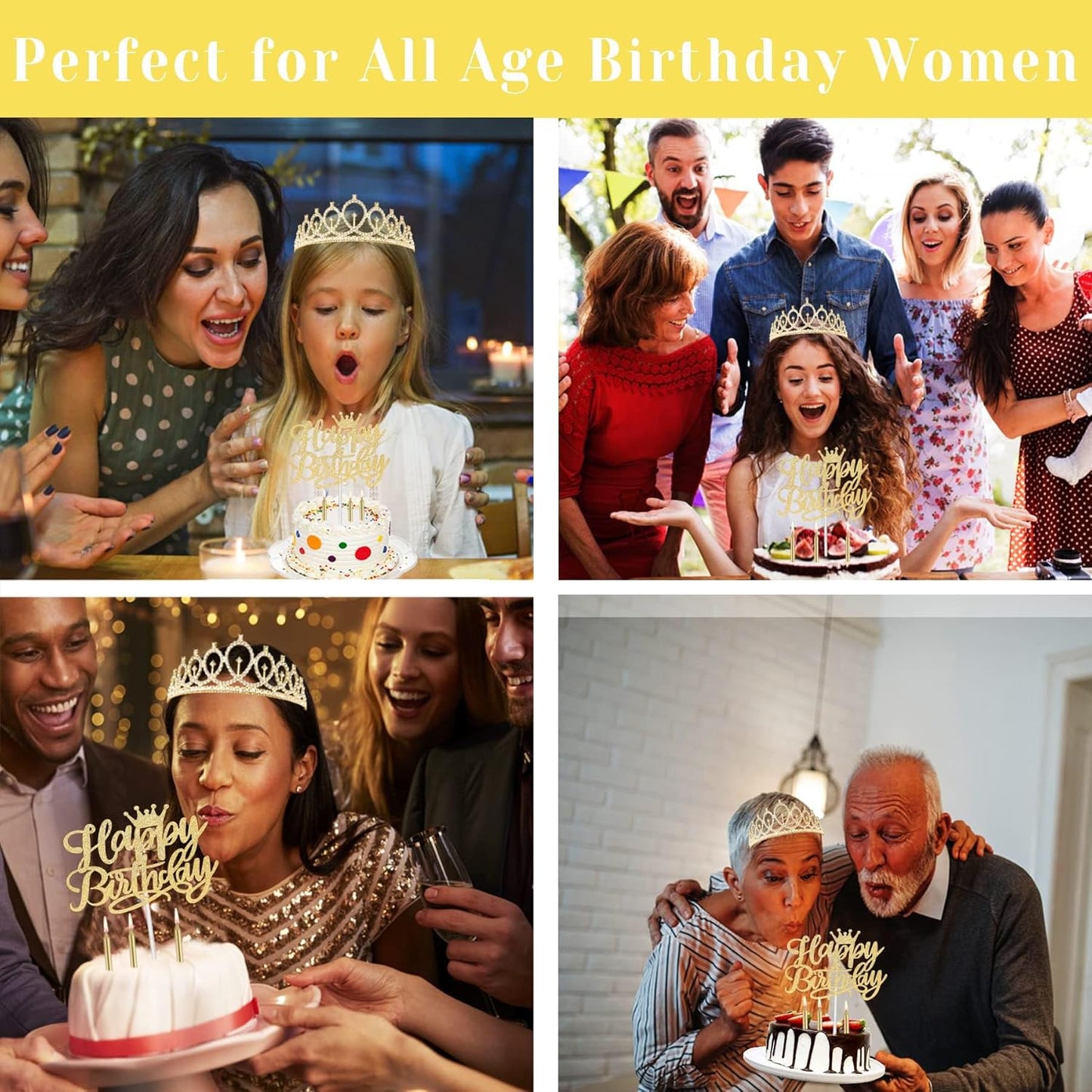 65th Birthday Decorations for Women, Including 65th Birthday Sash and Crown, Cake Topper and Candles, Number Balloons Rose Gold, 65 Year Old Gifts for Women