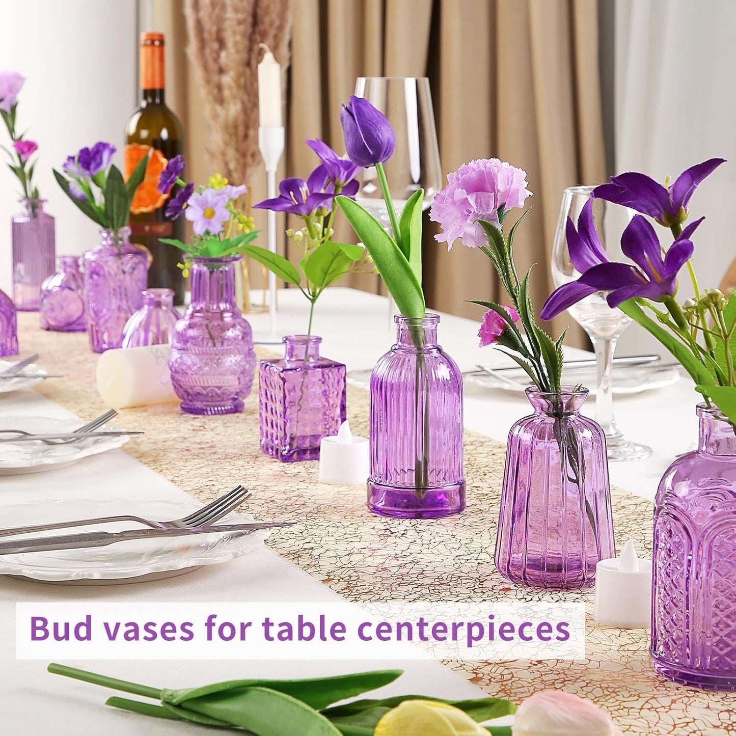 30 Pcs Mini Bud Vases As Wedding Centerpieces for Tables,Clear Bud Vases for Flowers,Small Flower Vases Suitable for Birthday Party,Anniversary,Wedding Reception,Baby Shower