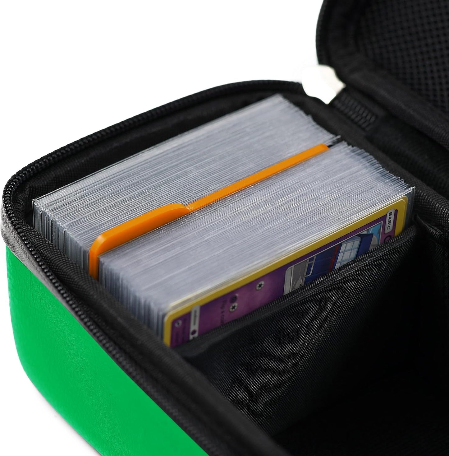 Pink Bolt Card Carrying Case - Playing Card Case Deck Box Storage, Compatible with TCG, Magic: the Gathering Commander MTG, YuGiOh & other Trading Cards (+ 100 Apollo Sleeves)