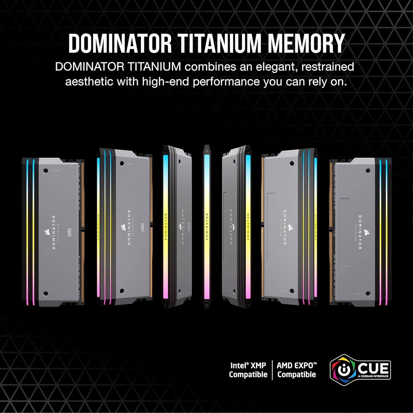 CORSAIR Dominator Titanium RGB DDR5 RAM 96GB (2x48GB) 6000MHz CL30-36-36-76 1.40V AMD Expo Intel XMP 3.0 Desktop Computer Memory – White (CMP96GX5M2B6000Z30W)
