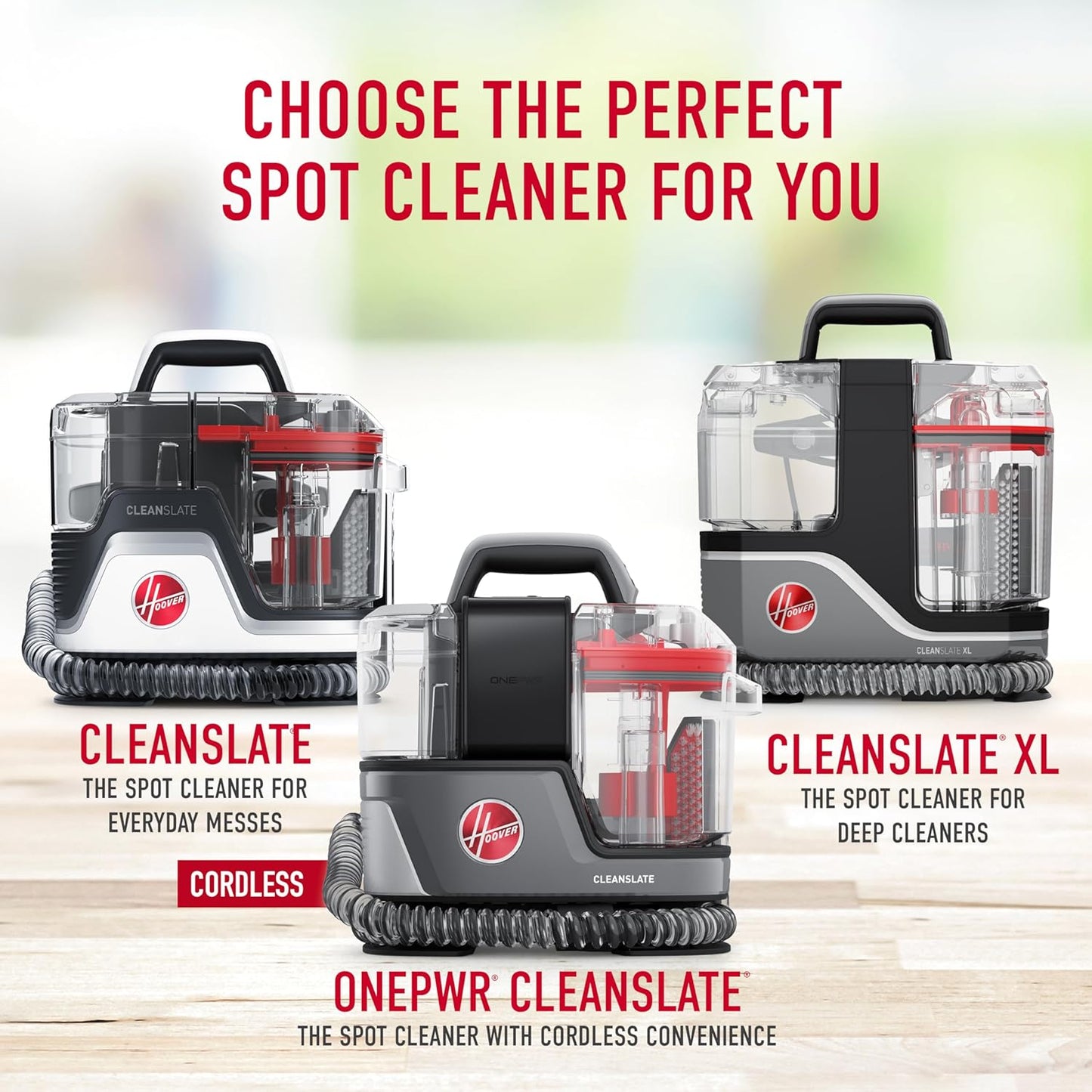 Hoover CleanSlate Carpet & Upholstery Spot Cleaner, Stain Remover, Portable, FH14000V, White