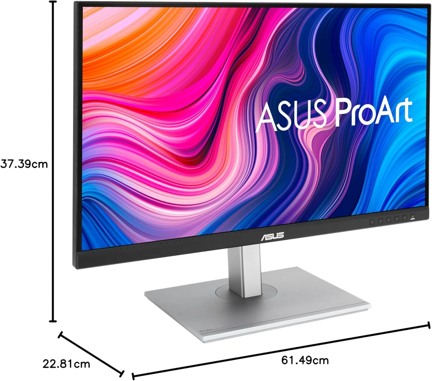 ASUS ProArt Display 27" Monitor PA278CV - WQHD (2560 x 1440), IPS, 100% sRGB, 100% Rec. 709, ΔE < 2, Calman Verified, USB Hub, USB-C, DisplayPort Daisy-Chaining, HDMI, Eye Care, Height Adjustable , BLACK/SLIVER