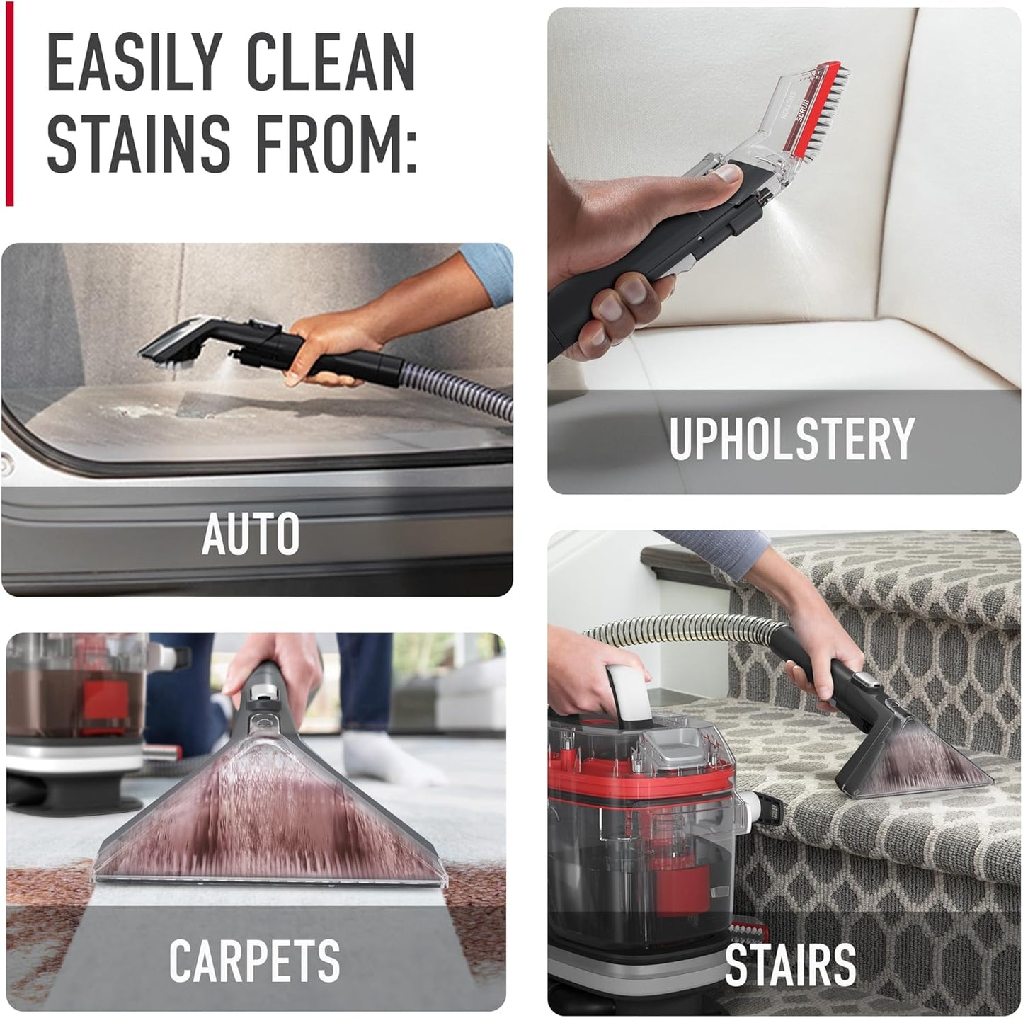 Hoover CleanSlate Carpet & Upholstery Spot Cleaner, Stain Remover, Portable, FH14000V, White